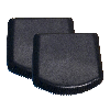 Iller Außenschuhe für Sprossen- und Stufenstehleitern 72-75x25mm Holmgröße in schwarz 2 Stück