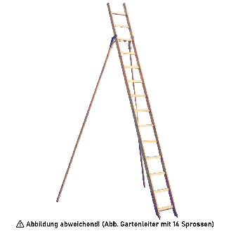 Holz Gartenleiter mit Erdspitzen und 13 Stufen-Beschreibung lesen