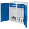 Kappes Schwerlast-Beistellschränke mit Mitteltrennwand 1110x1000x600mm Vollblechtüren Modell 75 enzianblau