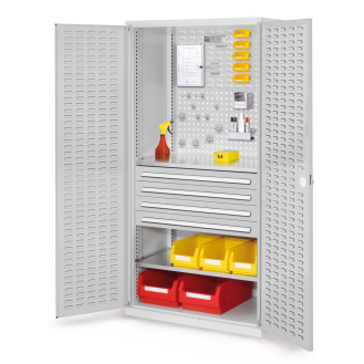 Schubladenschrank mit Schlitzplattentüren 1950x1000x600mm-Beschreibung lesen