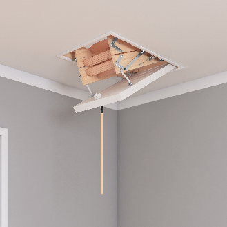 Dolle Bodentreppe mini 4-teilig bis 270cm Raumhöhe mit U-Wert 0,64 Deckenöffnung 95x60cm-Beschreibung lesen