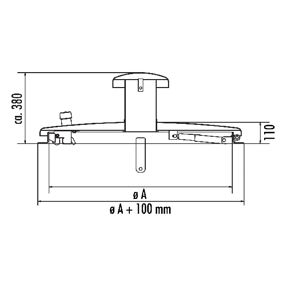 Schachtabdeckung aus Edelstahl 4 mm Ø 1000 mm-Beschreibung lesen