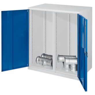 Kappes Schwerlast-Beistellschränke mit Mitteltrennwand 1110x1000x600mm Vollblechtüren Modell 70 enzianblau-Beschreibung lesen