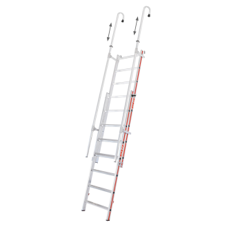 Einhängeleiter Schiebeleiter 2x8 Sprossen-Beschreibung lesen