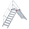 Euroline 512 Übergang 45° 800mm Stufenbreite 2x8 Stufen Alu gerieft