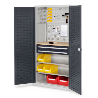 Kappes RasterPlan Schubladenschränke 1950x1000x600mm Schlitzplattentüren Modell 24 anthrazitgrau-Beschreibung lesen