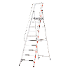 Plattformleiter mit Kipprollen und langem Handlauf 10 Stufen