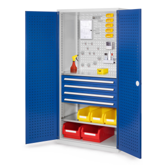 Schubladenschrank mit Lochplattentüren 1950x1000x600mm-Beschreibung lesen