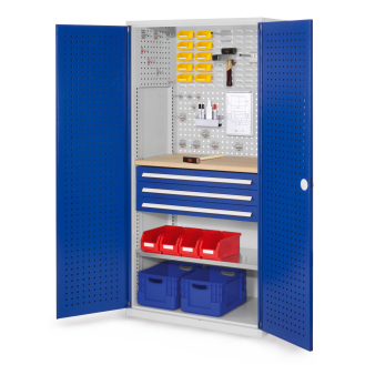 Schubladenschrank mit Lochplattentüren 1950x1000x600mm-Beschreibung lesen