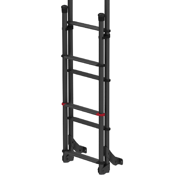 Frankana Deluxe DJ Deep Black von Fiamma klappbare Außenleiter Wohnmobilleiter 8 Stufen-Beschreibung lesen