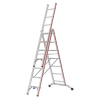 Mehrzweckleiter mit gebogener Traverse 3x9 Sprossen
