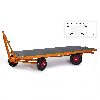 Rollcart Industrieanhänger mit 2-Achs- Drehschemel- Lenkung  2500x1250mm Vollgummi 5000kg Tragkraft