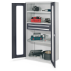 Robuster Schrank ohne Mitteltrennwand 1950x1000x600mm mit Sichtfenstertüren