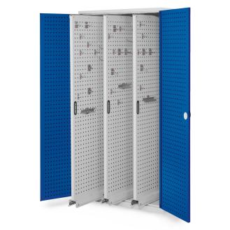 Vertikalschrank 1950x1000x600mm mit Lochplattentüren-Beschreibung lesen