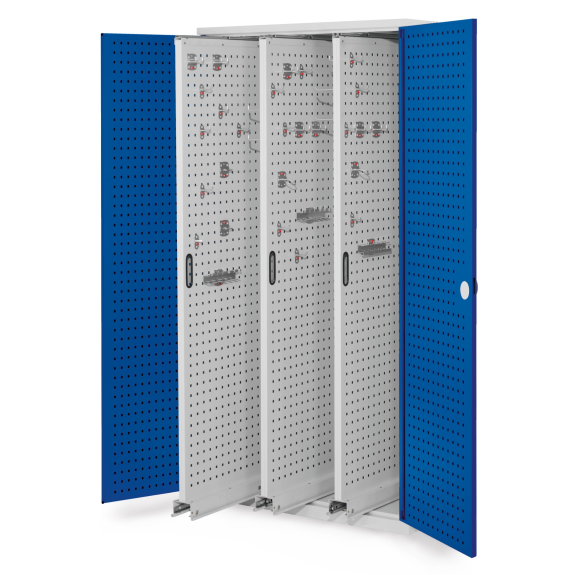 Vertikalschrank 1950x1000x600mm mit Lochplattentüren-Beschreibung lesen