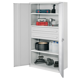 Schwerlastschrank ohne Mitteltrennwand 1950x1000x600mm mit Vollblechtüren-Beschreibung lesen