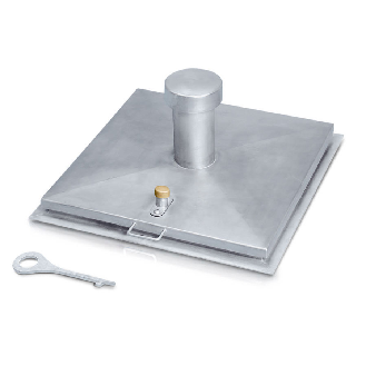 Zarges Brunnenabdeckung in eckiger Form aus Edelstahl mit Isolierung 1200 x1200 mm-Beschreibung lesen