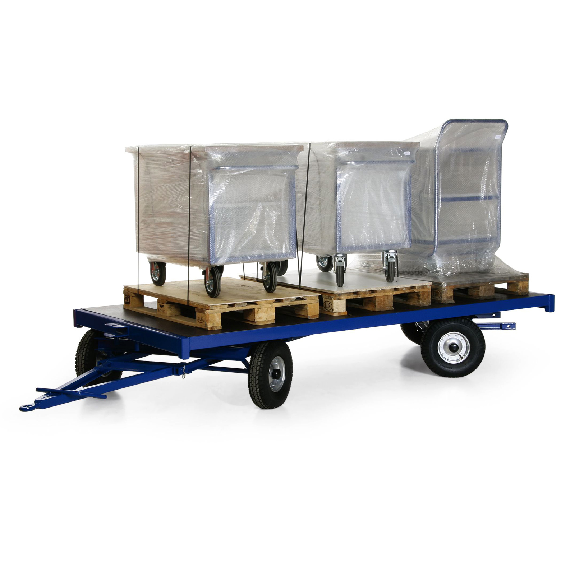 Protaurus Industrie-Anhänger mit 35º Doppel-Drehschemel 5t Traglast Vollgummi 3000x1500mm-Beschreibung lesen