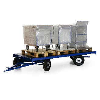 Protaurus Industrie-Anhänger mit 35º Doppel-Drehschemel 5t Traglast Vollgummi 3000x1500mm-Beschreibung lesen
