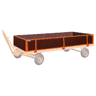 VARIOfit 4 Bordwände 400mm hoch, 2 Seiten abklappbar für Industrieanhänger 2000x1000mm-Beschreibung lesen