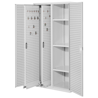 Vertikalschrank mit Lochplattentüren 1950x1000x600mm-Beschreibung lesen
