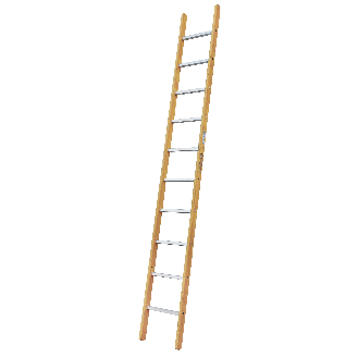 Iller Verbundanlegeleiter aus Holz mit 8 Aluminium Sprossen-Beschreibung lesen