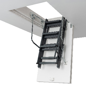 Dolle Bodentreppe clickFIX comfort 3-teilig bis 244-264cm Raumhöhe mit U-Wert 0,49 Deckenöffnung 120x70cm-Beschreibung lesen