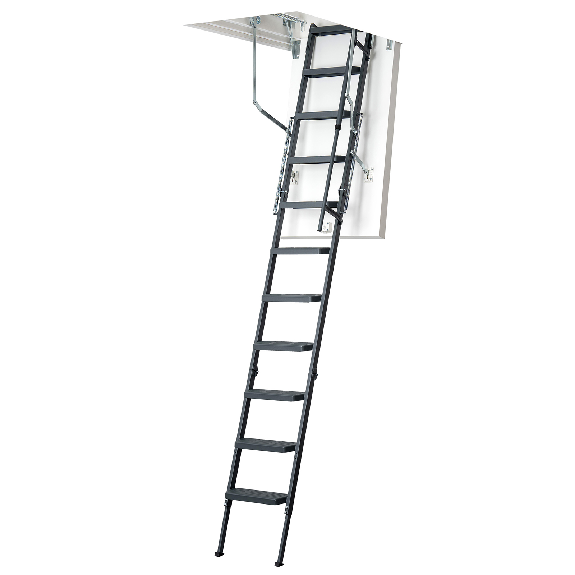 Dolle Bodentreppe clickFIX comfort 3-teilig bis 244-264cm Raumhöhe mit U-Wert 0,49 Deckenöffnung 120x70cm-Beschreibung lesen