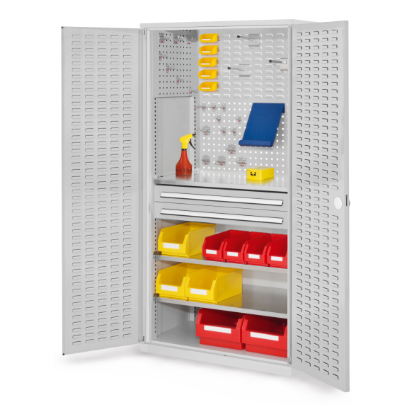 Schubladenschrank 1950x1000x600mm mit Schlitzplattentüren-Beschreibung lesen