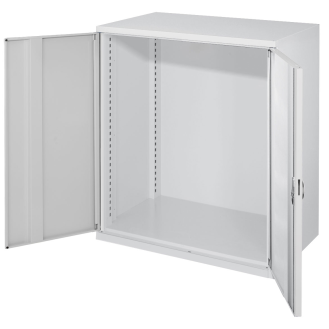 Kappes Schwerlast-Beistellschränke ohne Mitteltrennwand 1110x1000x600mm Modell 60 Vollblechtüren lichtgrau-Beschreibung lesen
