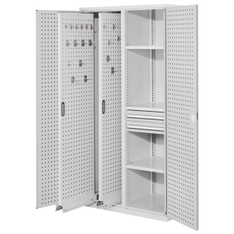 Vertikalschrank mit Lochplattentüren 1950x1000x600mm-Beschreibung lesen