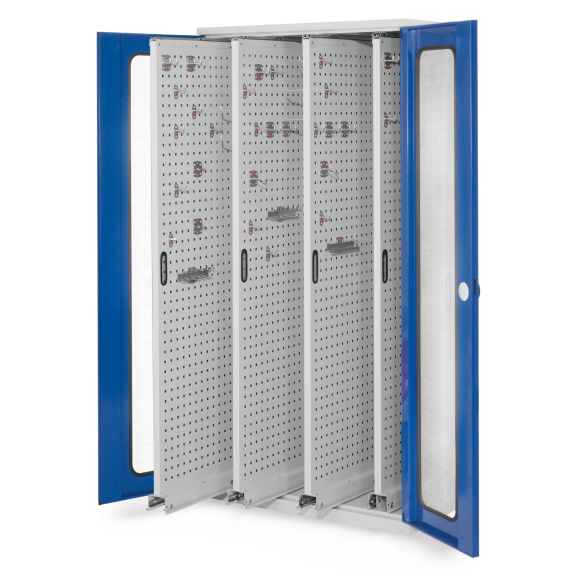 Vertikalschrank 1950x1000x600mm mit Sichtfenstertüren-Beschreibung lesen