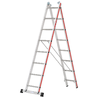 Mehrzweckleiter 2x12 Sprossen-Beschreibung lesen