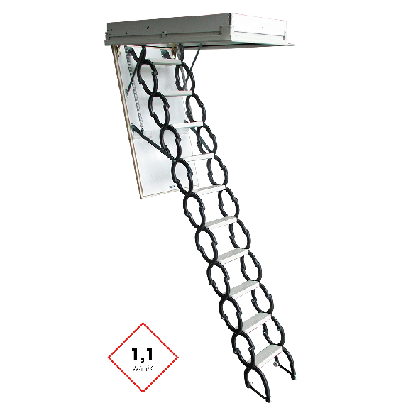 Minka Bodentreppe Euro Star mit U-Wert 1,1 W/m2K 220-300cm Raumhöhe 100x70cm Deckenöffnung-Beschreibung lesen