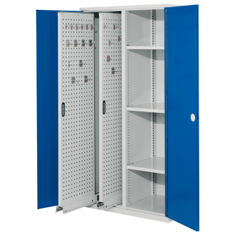 Kappes RasterPlan Vertikalschränke 1950x1000x600mm Modell 80 Doppelwandtüren enzianblau-Beschreibung lesen