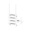 Eichenwald Poolleiter Modell 23 Roma mit einschraubbaren Griffstangen Beckentiefe 1340mm 4 Stufen