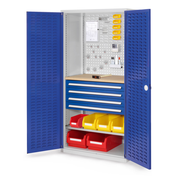 Schubladenschrank mit Schlitzplattentüren 1950x1000x600mm-Beschreibung lesen
