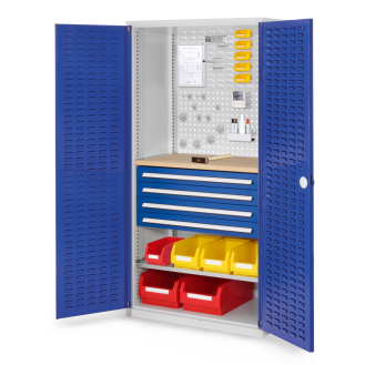 Schubladenschrank mit Schlitzplattentüren 1950x1000x600mm-Beschreibung lesen