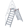 Euroline 512 Übergang 60° 1000mm Stufenbreite 2x8 Stufen Alu gerieft
