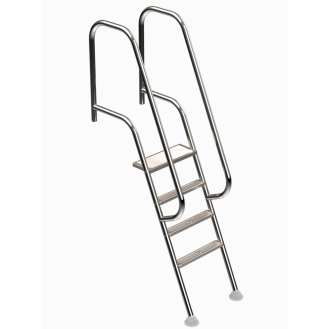 Eichenwald Poolleiter Modell 10 Florida Beckentiefe 1720mm Ausladung 800mm 6 Stufen-Beschreibung lesen