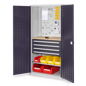 Kappes RasterPlan Schubladenschränke 1950x1000x600mm Schlitzplattentüren Modell 26 anthrazitgrau-Beschreibung lesen