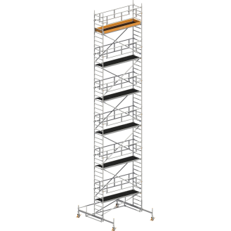 Layher Rollgerüst Uni Standard P2 Safety Plus mit Doppelgeländer 13,38m AH-Beschreibung lesen
