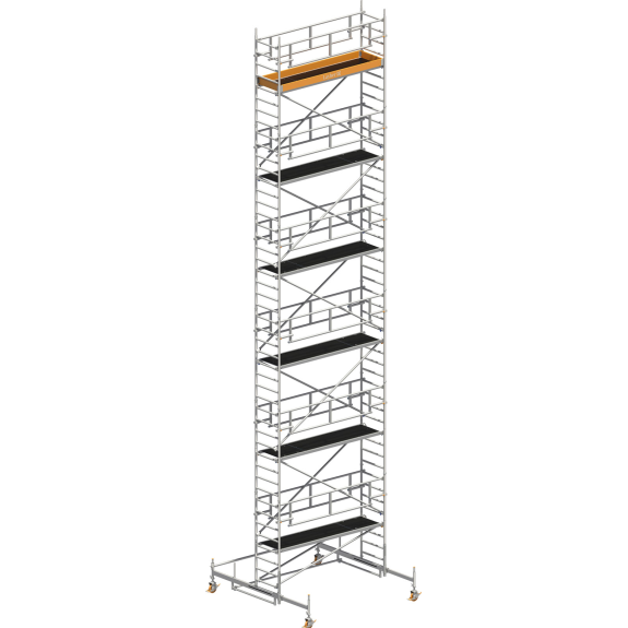 Layher Rollgerüst Uni Standard P2 Safety Plus mit Doppelgeländer 13,38m AH-Beschreibung lesen