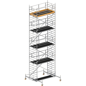 Layher Rollgerüst Uni Breit P2 Safety Plus mit Doppelgeländer 10,38m AH-Beschreibung lesen