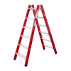 Iller Kunststoff GFK Stehleiter mit Aluminium Stufen 2x4 Stufen