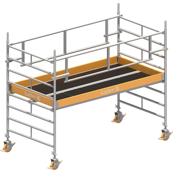 Layher Rollgerüst Uni Breit P2 Safety Plus mit Doppelgeländer 3,20m AH-Beschreibung lesen