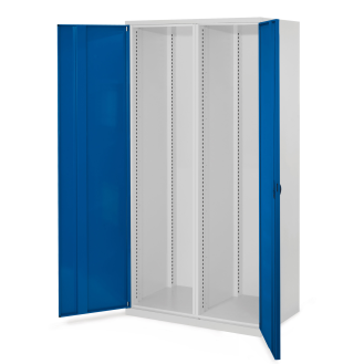 Kappes Schwerlastschränke mit Mitteltrennwand 1950x1000x600mm Vollblechtüren Modell 50 enzianblau-Beschreibung lesen