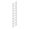 Leiterteil aus Aluminium, 10 Sprossen, Länge 2,8 m Leiterteil aus Aluminium, 10 Sprossen, Länge 2,8 m