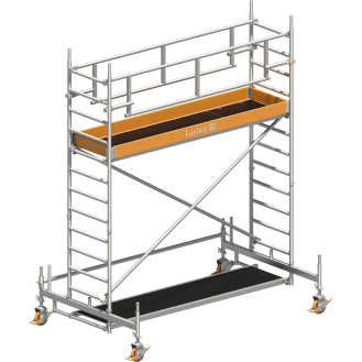 Layher Rollgerüst Uni Standard P2 Safety Plus mit Doppelgeländer 4,35m AH-Beschreibung lesen