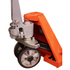 Schefer Gabelhubwagen Premium mit Schnellhub und Polyurethan Lenkräder und tandem Gabelrollen Tragkraft 2500kg